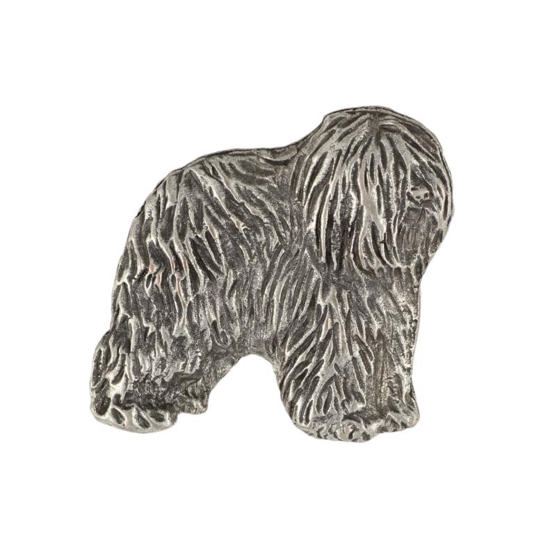 Polish Lowland Sheepdog, PON, Valee Sheepdog - Dog brooch in a gift box, elegant pin, lapel pin for Art-Dog brand jacket