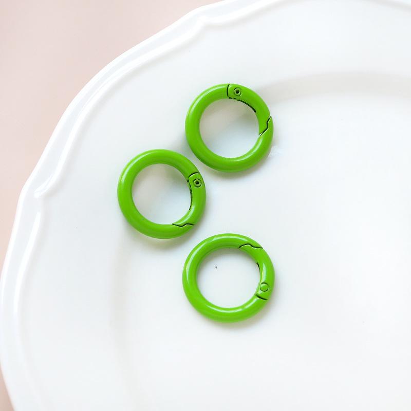 Macaron Color Heart Ring Keychain Clasp for DIY Jewelry, Bracelets, and Phone Chains