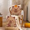 Cute Cartoon Capybara Pillow Case Home Decoration Cushion Cover Suitable For Bedroom Car Office Sofa