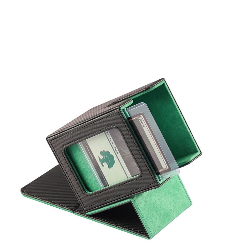 Game Collection Cards Deck Storage Box PU Leather Card Organizer for MTG TCG 100+ Cards Deck Holder Durable Collector Case