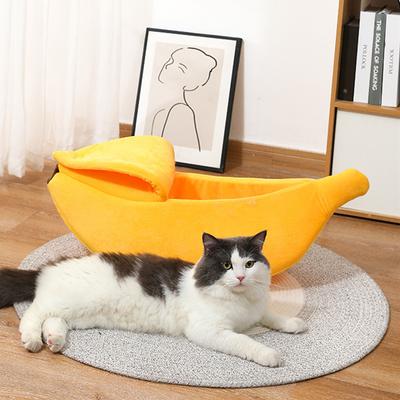 Pet Banana Bed for Dog Bed Creative Soft Small Bed Cat Nest Cozy For Dog Sofa Cute Pet Bedding Warm In Winter