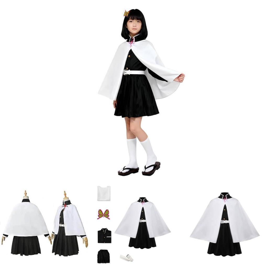 Demon Slayer Kimetsu No Yaiba Tsuyuri Kanao Costume With Casual Style And Linen Fabric For Youths