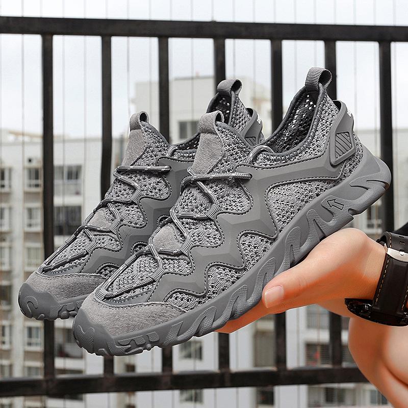Men's Shoes, Summer Trend Hollowed Out Breathable Mesh Shoes, Casual Sports, Men's Cool and Fashionable Casual Shoes