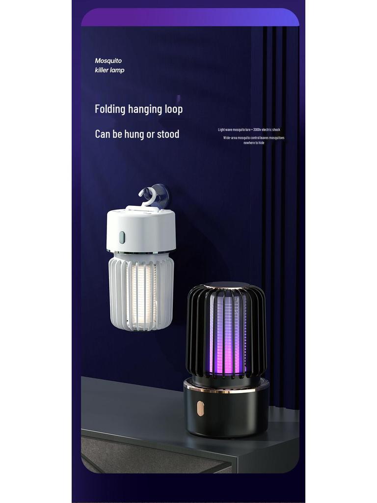 Silent Wall-Mounted Electric Mosquito Killer Lamp with Automatic Blue Light Lure – Multifunctional Summer Insect Control Device.