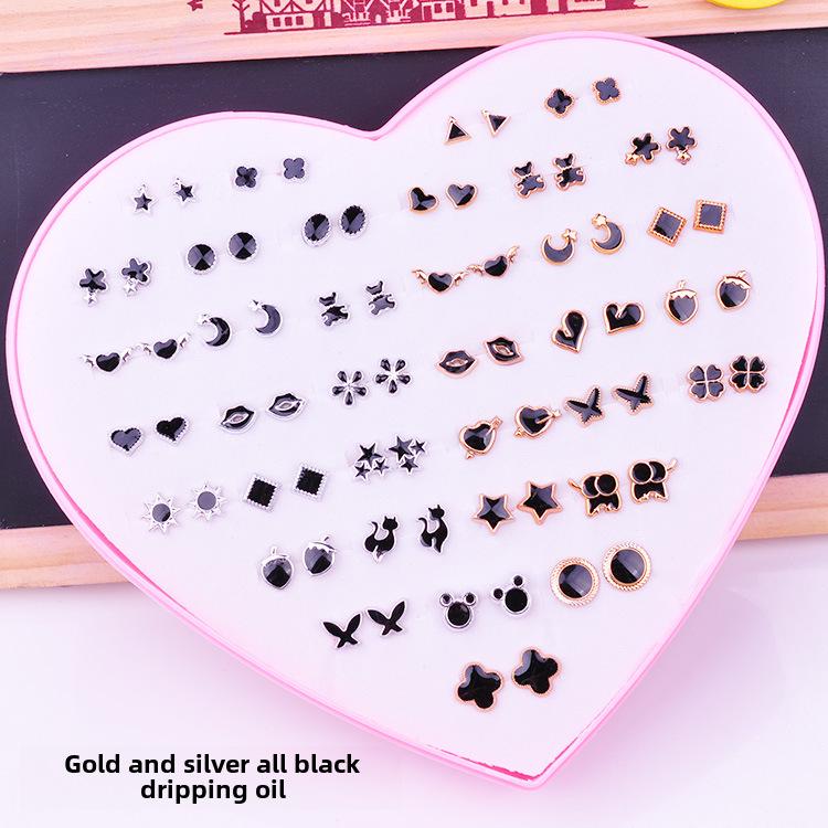 120 Love Earrings for Women: Diamond-Studded Resin and Plastic Jewelry Collection
