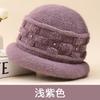 Middle aged mother grandma winter hat ladies fleece warm old lady rabbit fur knitted wool hat thickened