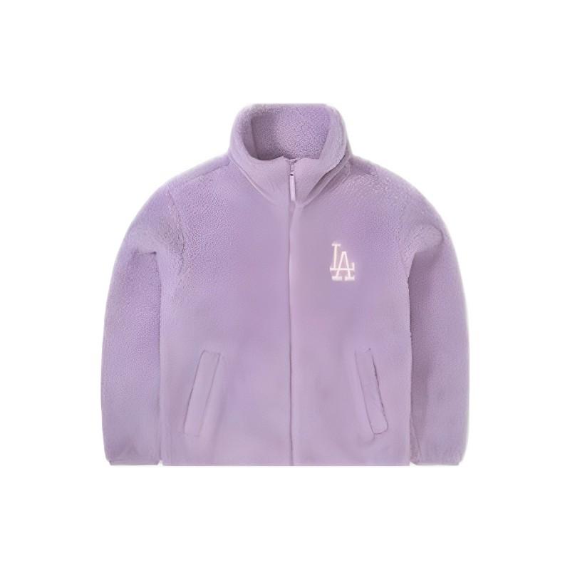 New MLB Los Angeles Dodgers Velvet Jackets Unisex Light Lavender Color 3AJPF3016-07LDL