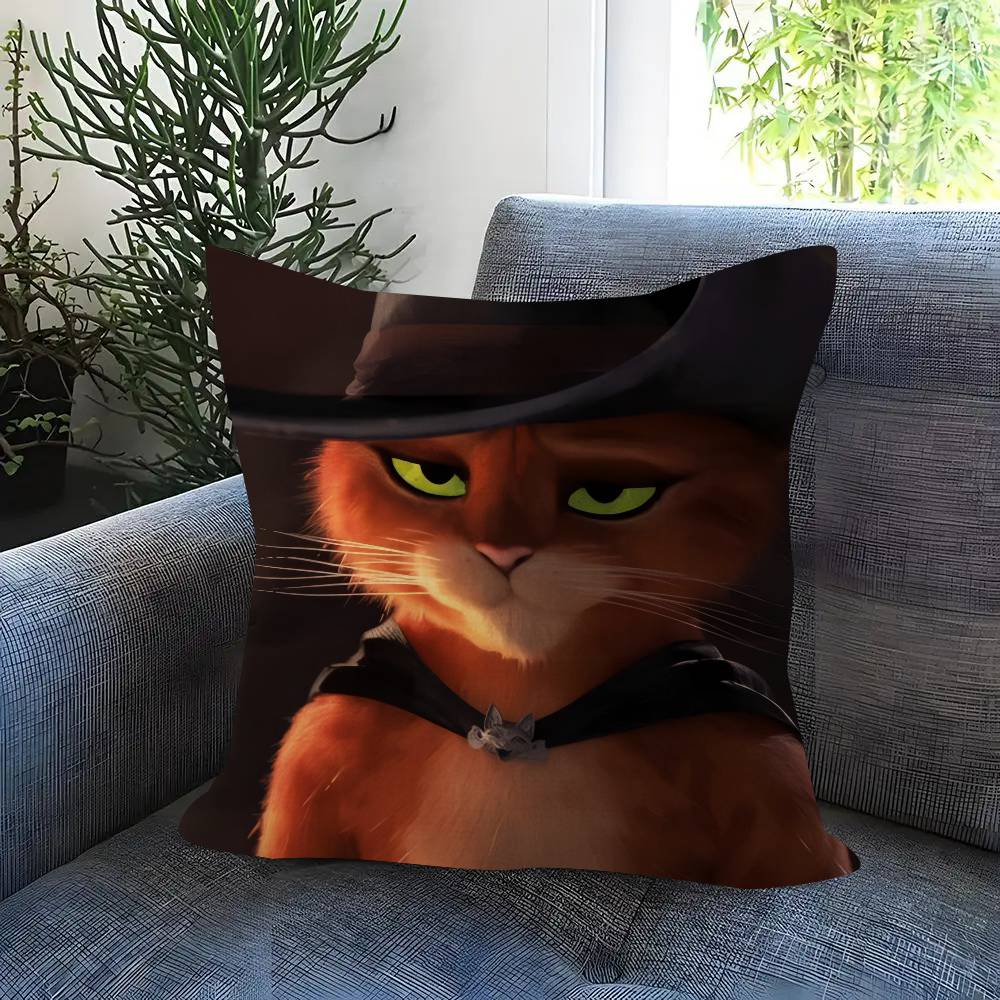 Movie P-Puss Anime In B-Boots Cushion Cover Pillow Cover Decor Pillowcase Printed Cushion Case For Couch