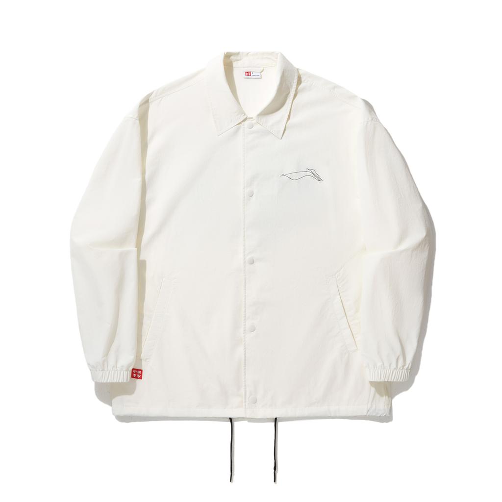 Li Ning Skateboard Series Comfortable Casual Loose Versatile Jacket Unisex Jacket Off-White AFDUA63-8