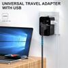 Dual USB Ports Universal Travel Adapter UK to EU Plug Adapter Wall Charger AC Power Converter World for USA EU UK AUS