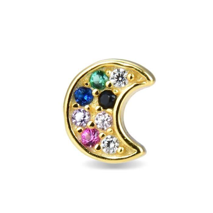 Boucles D'oreilles Nali Argent 925 Plaqué Or Jaune 18 Carats