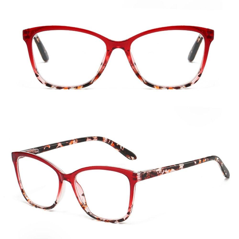 Portable PC TR90 Reading Glasses Blue Red Purple Cat Eye Frame Glasses Presbyopia Eyeglasses Women Men