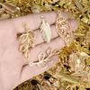 10/20/30/50pcs/Lot Random Mix Tree Leaf Pendant Jewelry Making Supplies Filigree Charms In Buk DIY Earring Ethnic Bracelet Charm