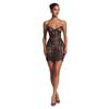 2026 Spring/Summer Women's Lace Bandeau Striped High-Waisted Slimming Dress