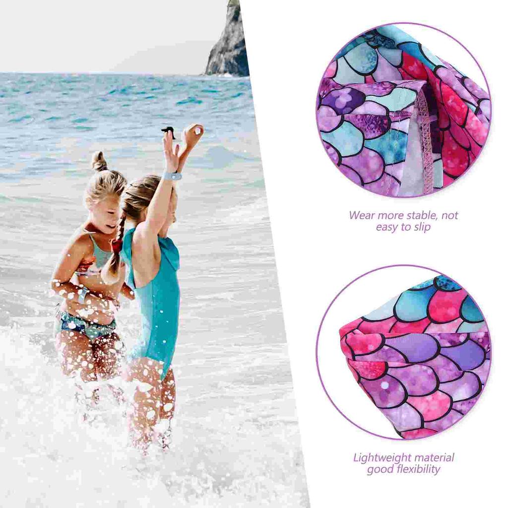 Swimming Cap for Kids- Childrens Swim Cap Polyester Waterproof Swim Hat Cover Ears for Long and Short Hair