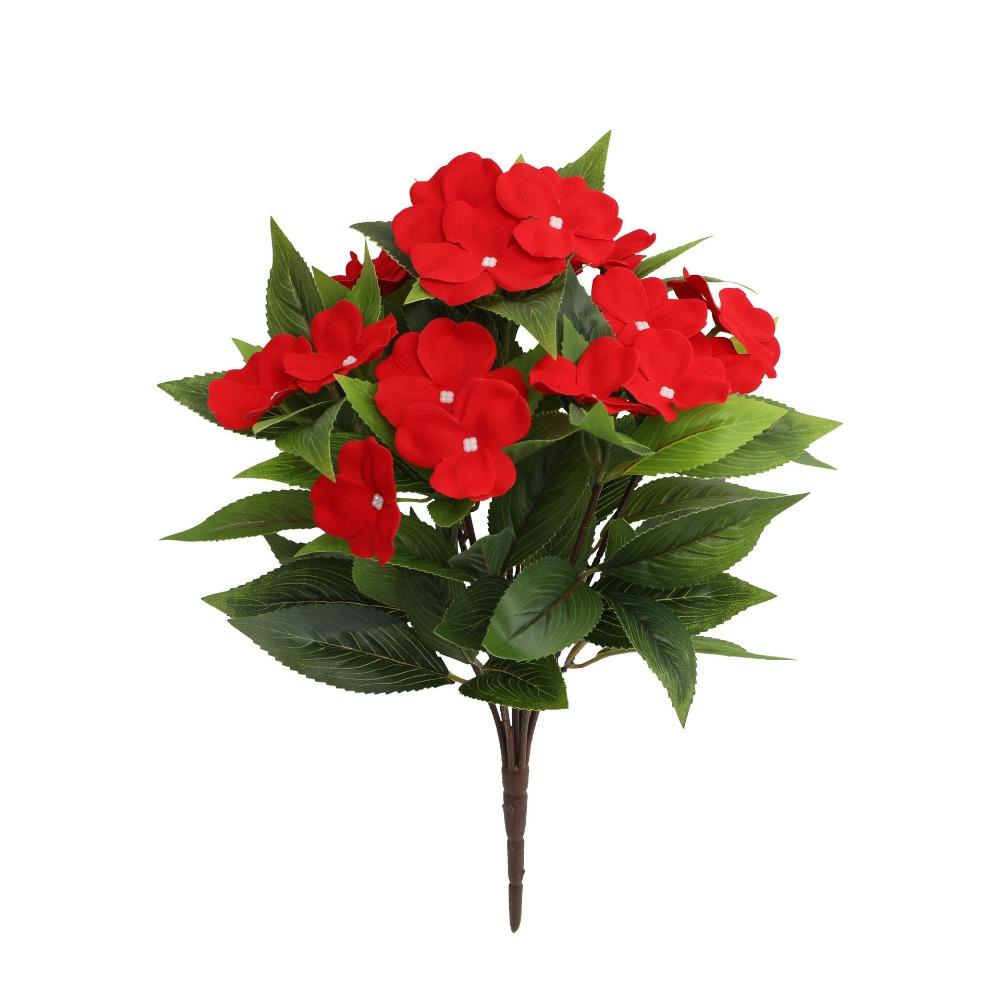 Vibrant Arrangement Silk Balsam Flowers Silk Material DIY Floral Materials Artificial Flowers Vibrant Colors Realistic