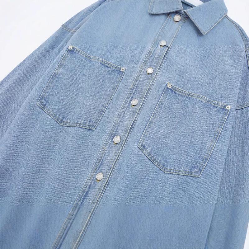 2025 Autumn European American Style Denim Shirt Jacket