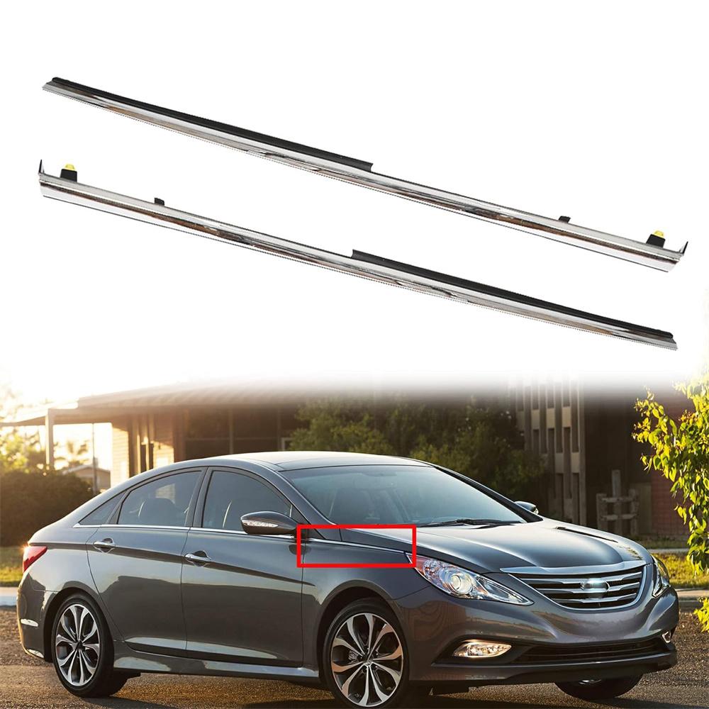 Chrome Molding Garnish Driver & Passenger Side Fender Trim For Sonata 2011-2014