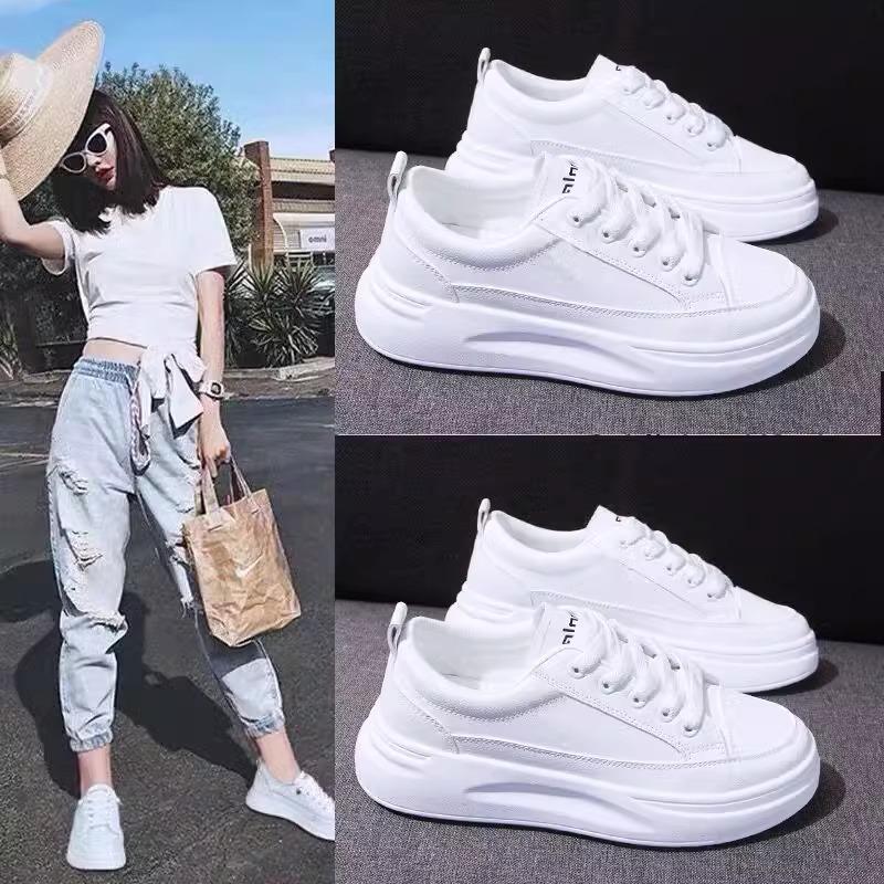 Little White Shoes Women's Shoes 2025 New Spring Versatile Internet Celebrity Board Shoes Fashion Platform Sports Casual Shoes Ins Tide