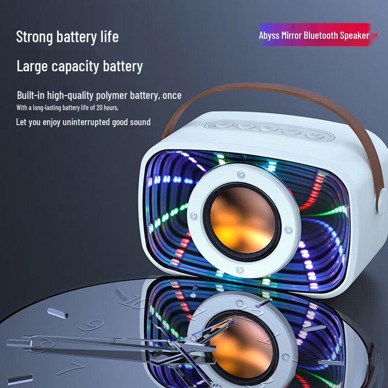 Abyss Mirror W20 Bluetooth Speaker: Floating Design, Colorful Lights, High Volume, Rich Sound & Deep Bass