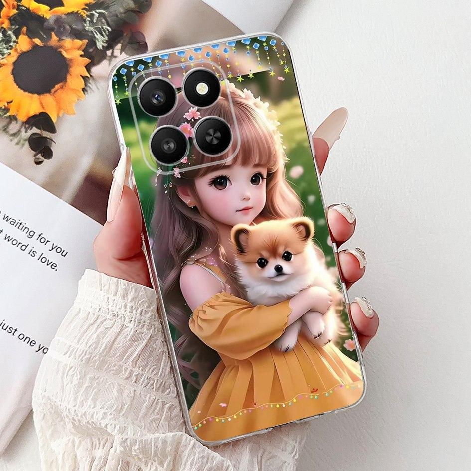 For Honor 400 Smart 2025 Case Fashion Bamboo Flower Soft Silicone Clear Bumper Protective Cover For Honor 400 Lite ABR-NX1 Funda