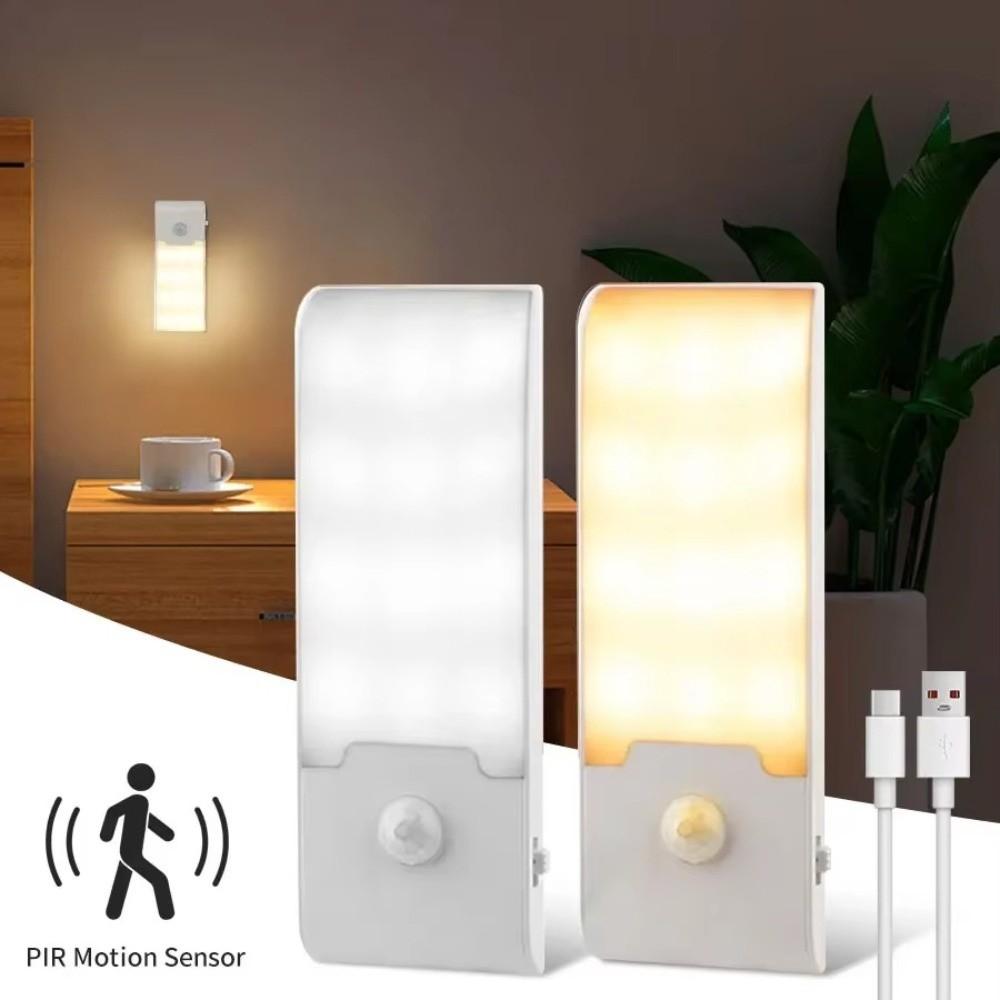 Rechargeable LED Induction Night Light Motion Sensor Body Sensor Night Light Cabinet Lamp  Closet