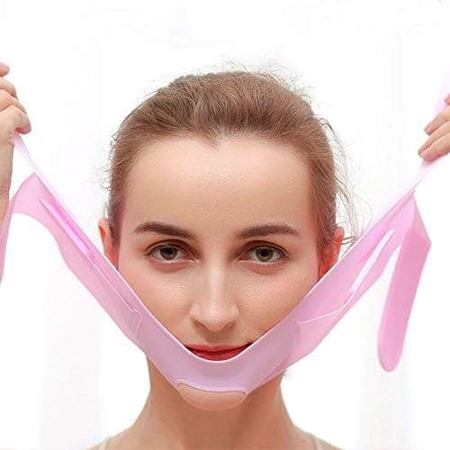 ZIVSA Silicone V Face Mask Lifting V Line Shape, Facial Slimming Bandage Mask, Cheek Chin Neck Slimming Thin Belt(multicolor)