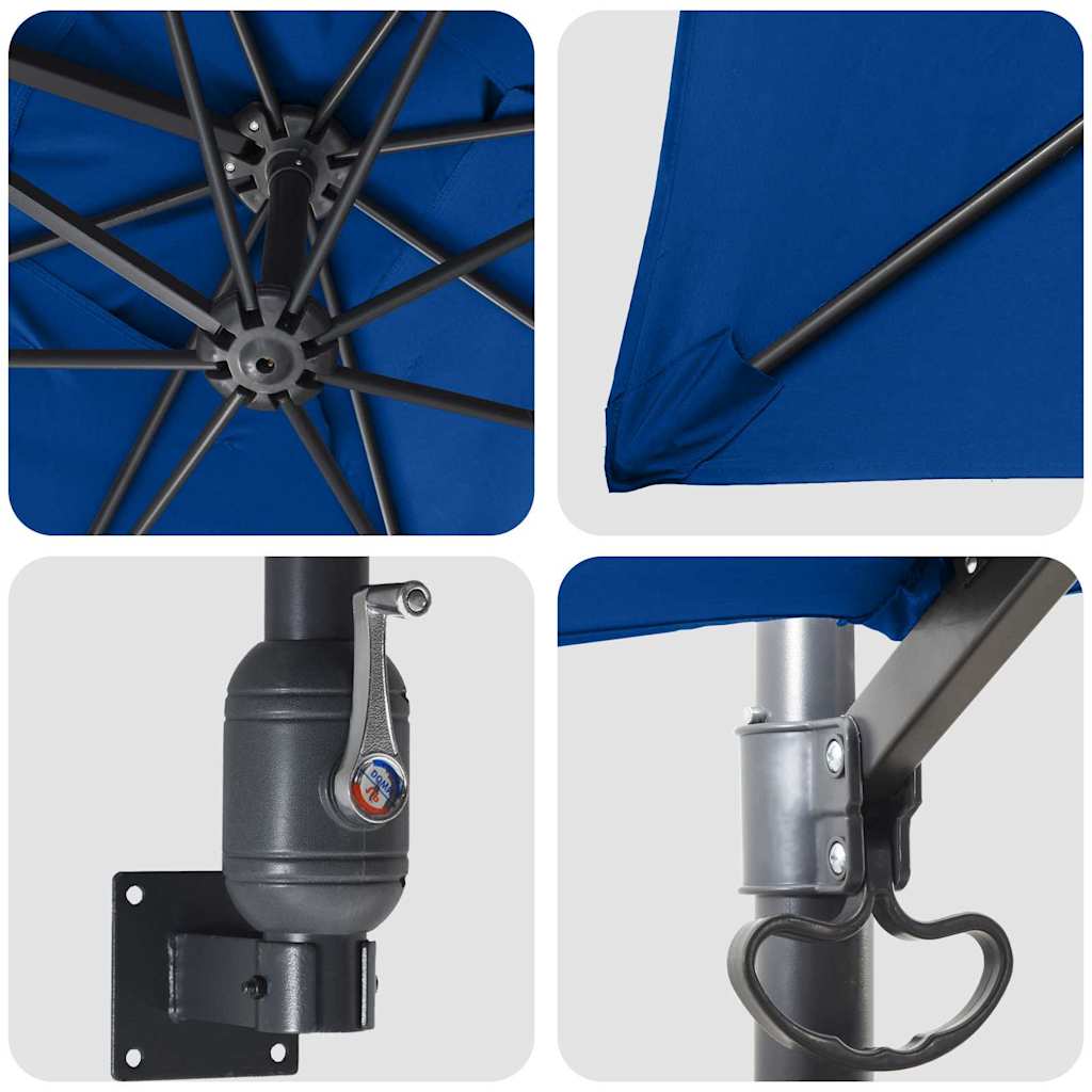 Garden Sun Umbrella Azure Blue 248.5 X 247.5 X 160 Cm