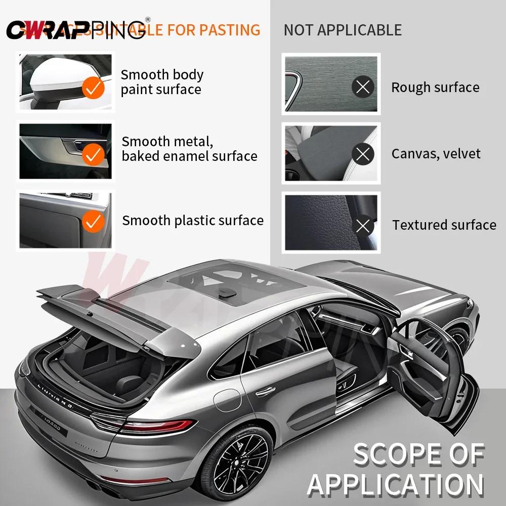 Car Waterproof Styling Sticker Gloss Wrapping Film Gray Purple Pink Suitable for Computer Women DIY Mercedes-Benz Accessories