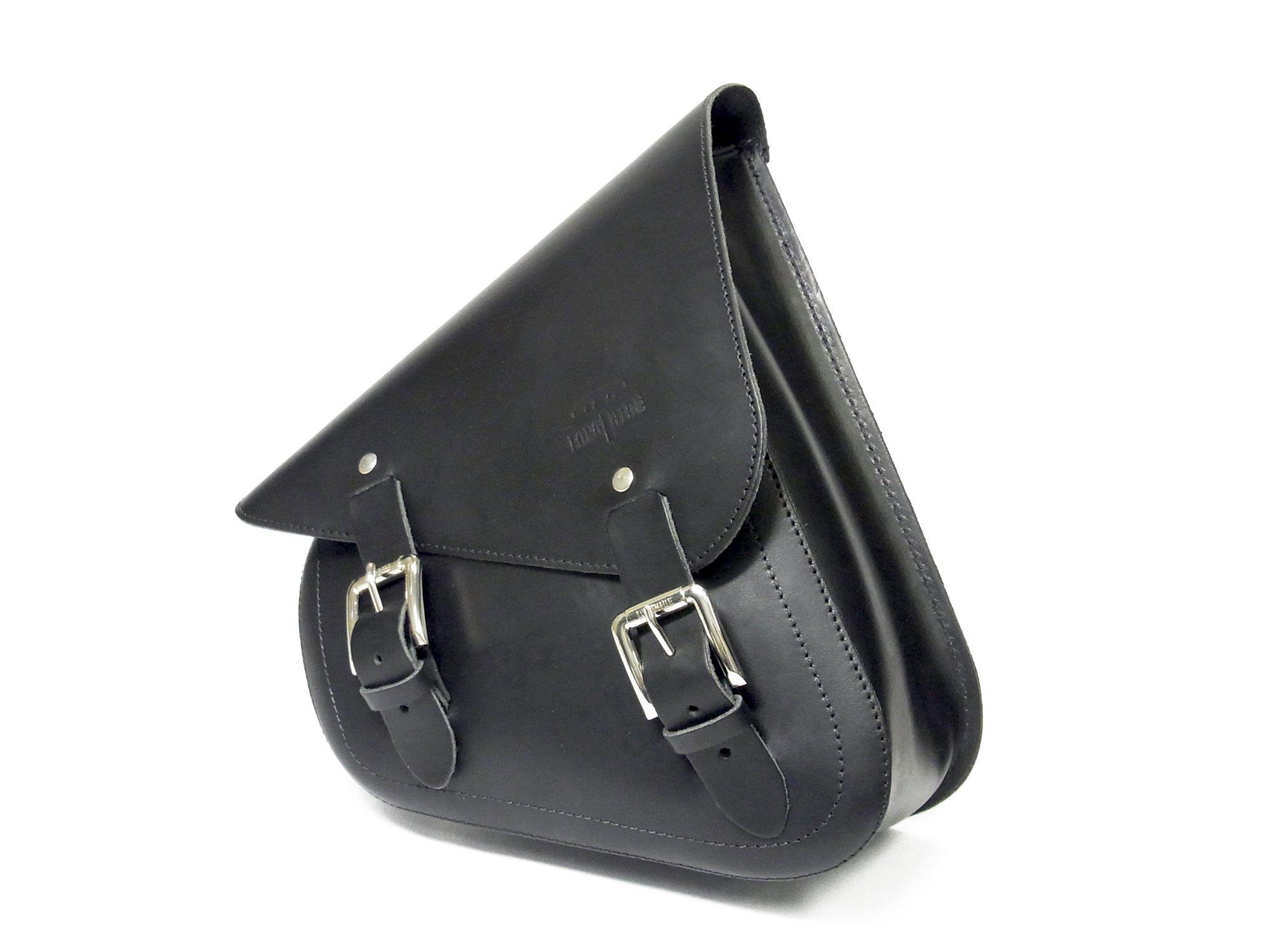 

LONGRIDE Single Side Swingarm Bag for Harley Sportster CUS274 (Black Leather) чорний