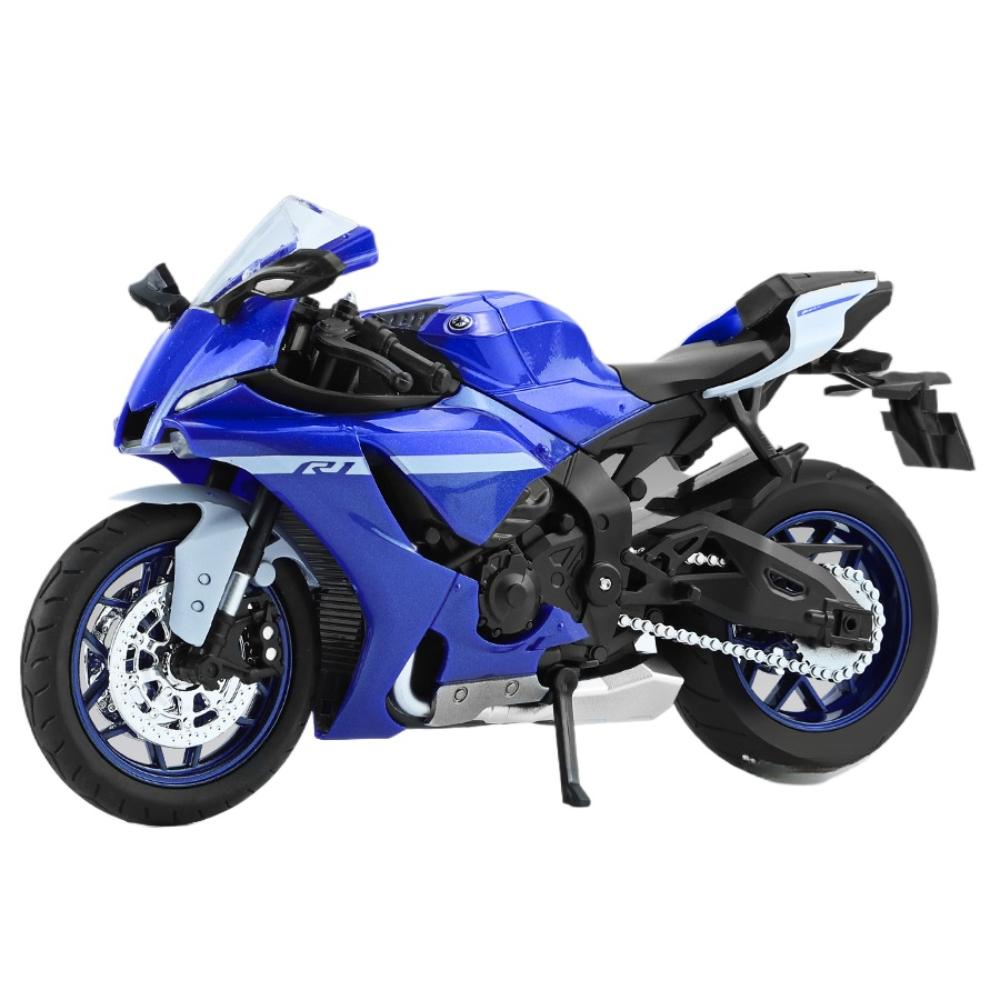 1:12 Scale R1 V-REX Toy Car Model Alloy Diecast Sound Light Shock Absorption Motorcycle Models Toys for Children Collection