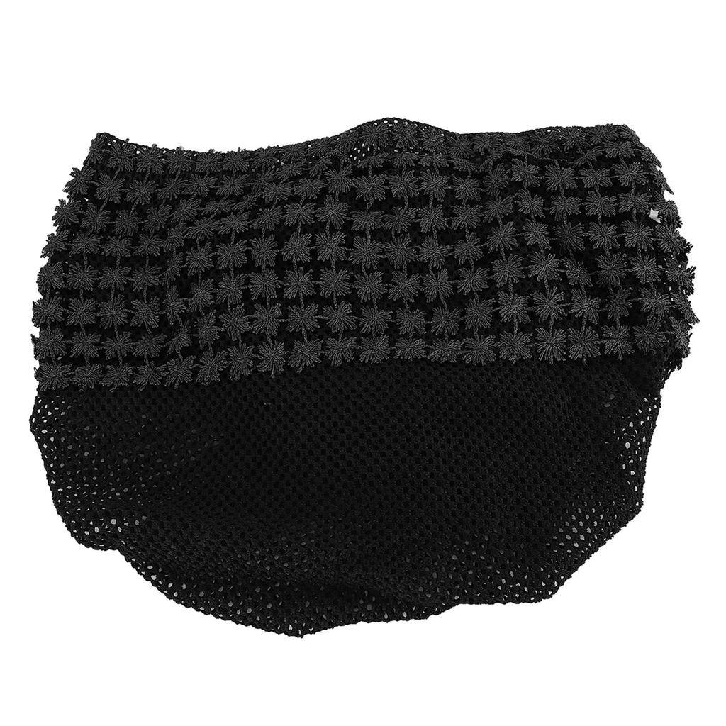 Soft Lace Bonnet Elastic Cotton Breathable Skin Friendly Women Lace Beanie for Daily Patient Black