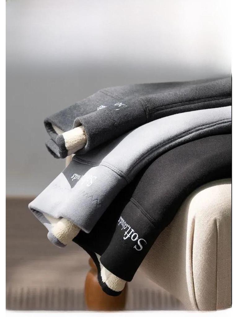 Women's High-Waist Lambskin Velvet-Lined Leggings - Autumn/Winter 2022