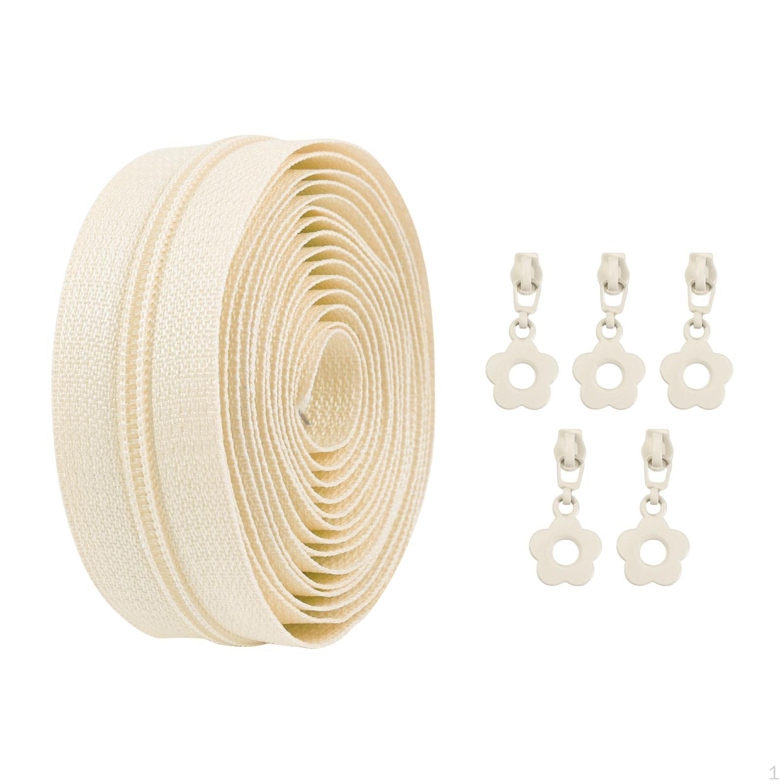 

Молнии-змейки с нейлоновой тесьмой и запасными частями для пошива одежды бежевый