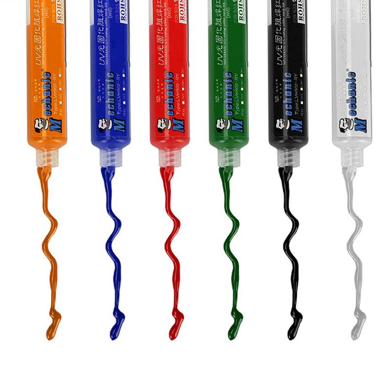 6 Colors Oil UV Photosensitive Solder Mask Ink BGA PCB Motherboard Paint Prevent Corrosive Arcing