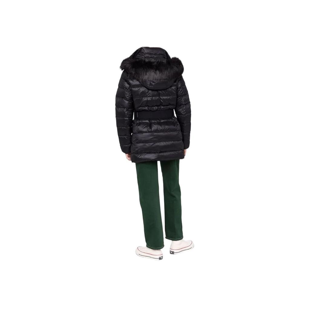 Polo Ralph Lauren Ensfarget midje Casual Langermet Dunjakke Dame Yttertøy Svart 211849510001