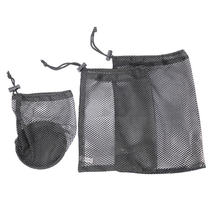 Golf Mesh Bags Small Sports Ball Net Bag Drawstring Pouch Nylon Mesh Bag Convenient Storage Organizer Golf Accessories