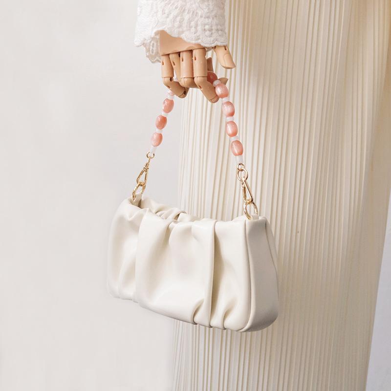 New Fashion Autumn Woman Bag Accessory Detachable Luxury Beaded Chains Cute Acrylic Strap Women Handbag Shoulder Handle Chain