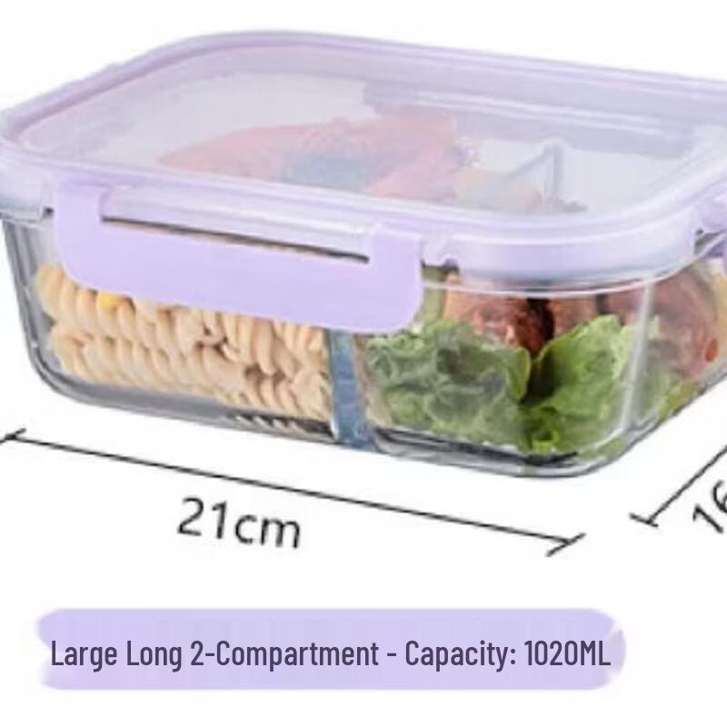 ZISIZ Rectangular Glass Food Storage Container Set