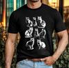 Vintage Cat Collection T-Shirt Cottagecore Engraving Retro 90s Feline Gift Top