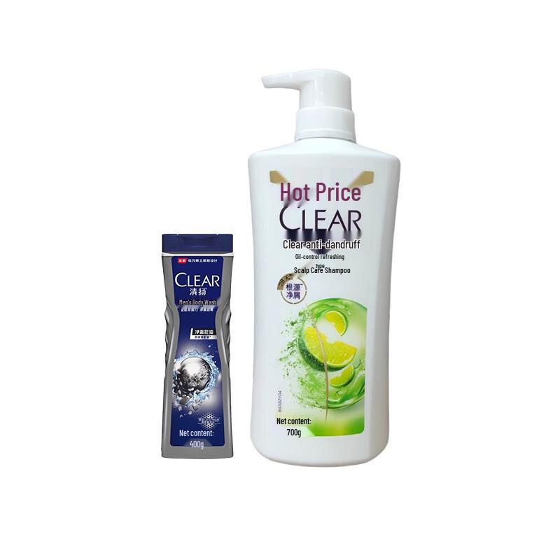 

Clear Men s Deep Clean Shower Gel & Anti-Dandruff Shampoo Set