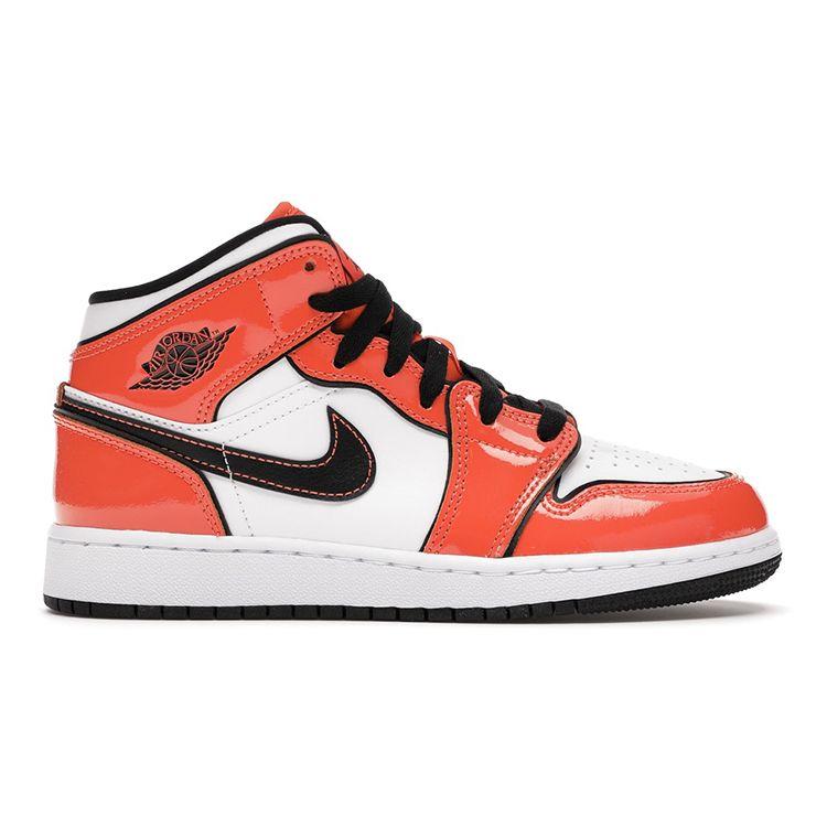 Buty dla dzieci Air Jordan 1 Mid SE GS Turf Orange Czarne Białe BQ6931-802