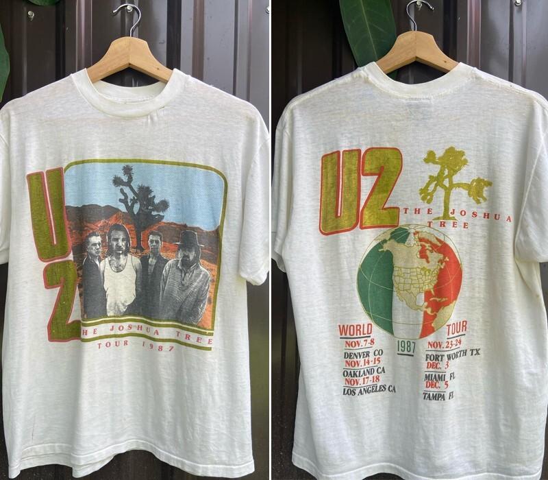 Vtg 80s U2 The Joshua Tree Tour Remake T-shirt 2 side S5XL NH15591 XL