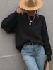 Autumn and Winter Solid Color Knitted Sweater Women's Long-sleeved Thick Needle Round Neck Twisted Rope Top European and American Sweater Women