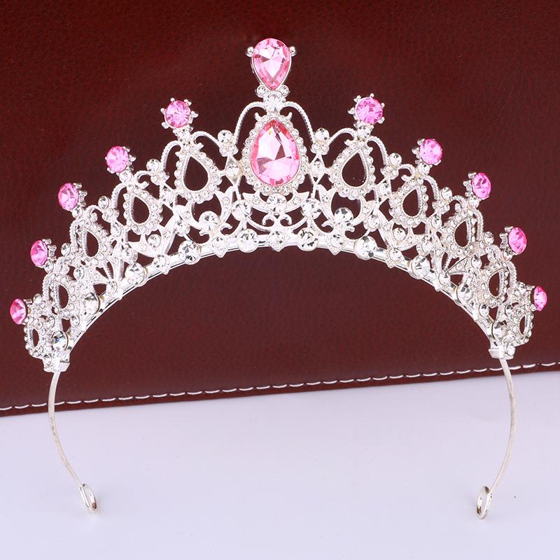 Retro Bridal Crown Tiara Princess Prom Party Queen Hair Crown Alloy Rhinestone Crown