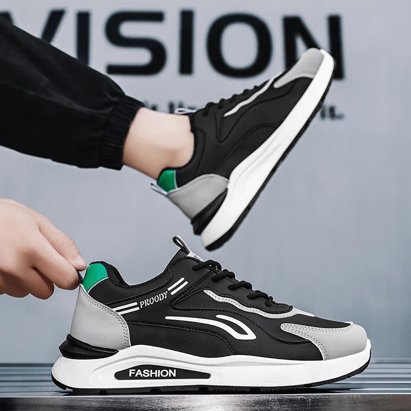 Spring and Autumn Casual Shoes, New Leather Running Shoes, Sports Shoes, Waterproof and Non-slip Moisture D