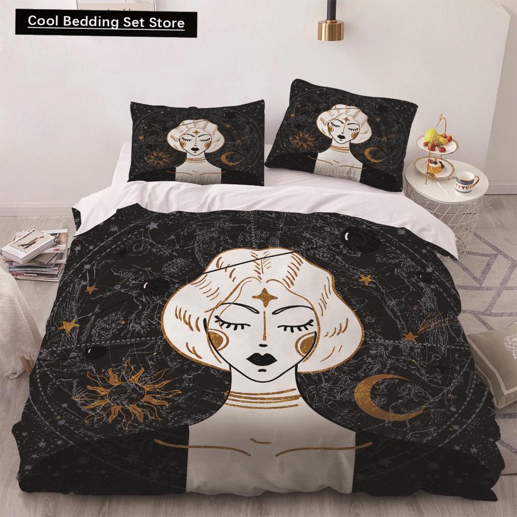 Africa Egypt King Queen Duvet Cover Egyptian Pharaoh Bedding Set for Teens Adults Ancient Frescoes 2/3pcs Polyester Quilt Cover