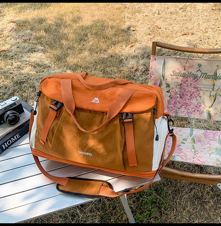 

Large Capacity Travel Bag with Trolley Case, Wet/Dry Separation, Unisex Sports & Fitness Bag