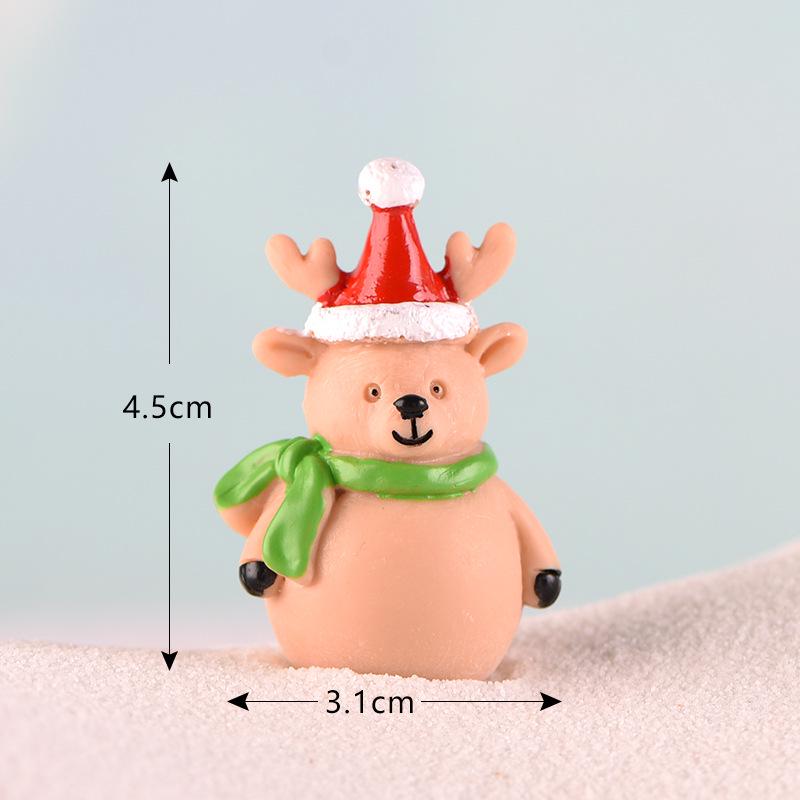 Christmas Tree Santa Claus Snowman Ornaments Miniature Garden Decor Figurines