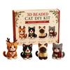 Set de mărgele fără lipici Kit DIY cu mărgele 3D, Set de meșteșuguri cu animale de Crăciun realiste, Kit tematic de broderie manuală ușoară pentru copii și adulți Educațional